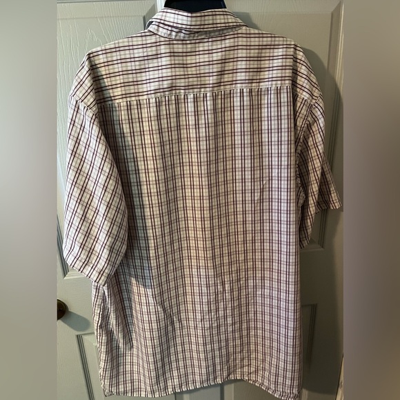Profile Lifestyle 2XLT Men’s Shirt Burgundy/White Button Up - Picture 3 of 6